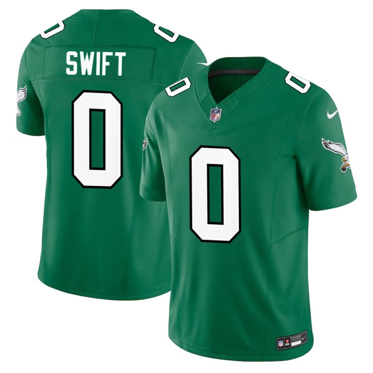 Men's Philadelphia Eagles #0 Swift 2023 Kelly Green Vapor F.U.S.E. Limited Jersey