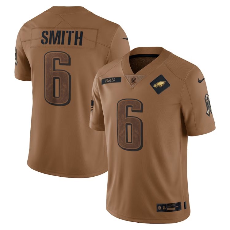 Men's Philadelphia Eagles #6 DeVonta Smith 2023 Salute To Service Limited Jersey