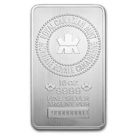 Royal Canadian Mint 10 oz Silver Bar